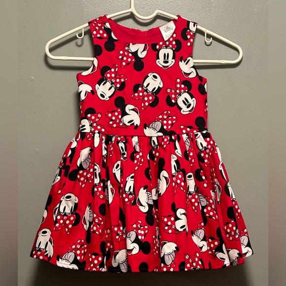 Disney Other - Disney Minnie Mouse Dress Red/Black/White  Size 3